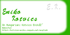 eniko kotvics business card